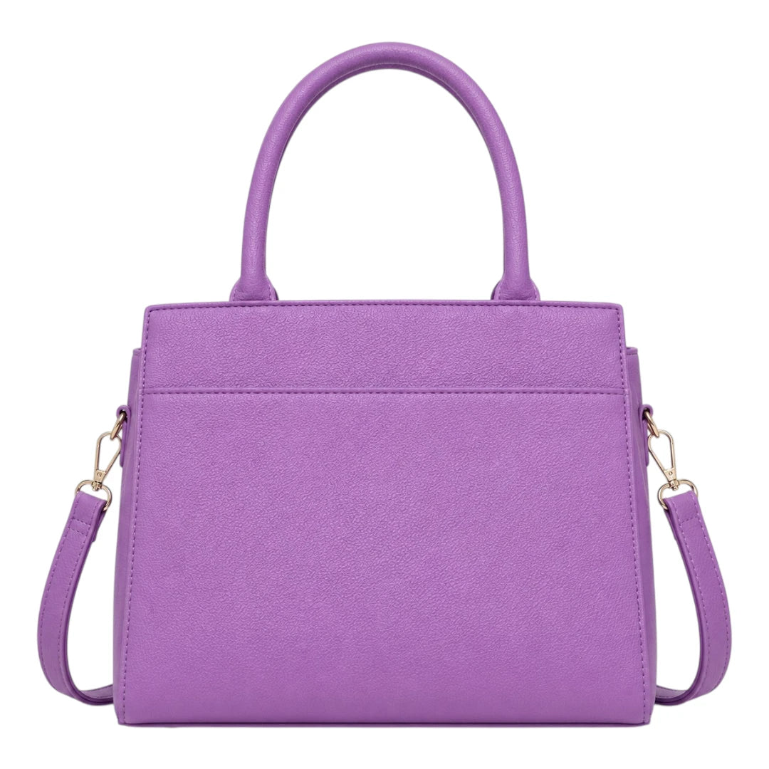 The Perfect Purse LLC Women's Purple Leather Bow Accent Women's Handbag